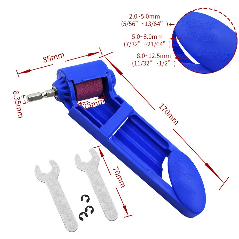 Коричневая Корундовая точилка для сверл портативная шлифовальная полировка