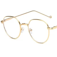 anti blue light optical glasses unisex alloy eyeglasses anti uv spectacles retro small frame eyewear