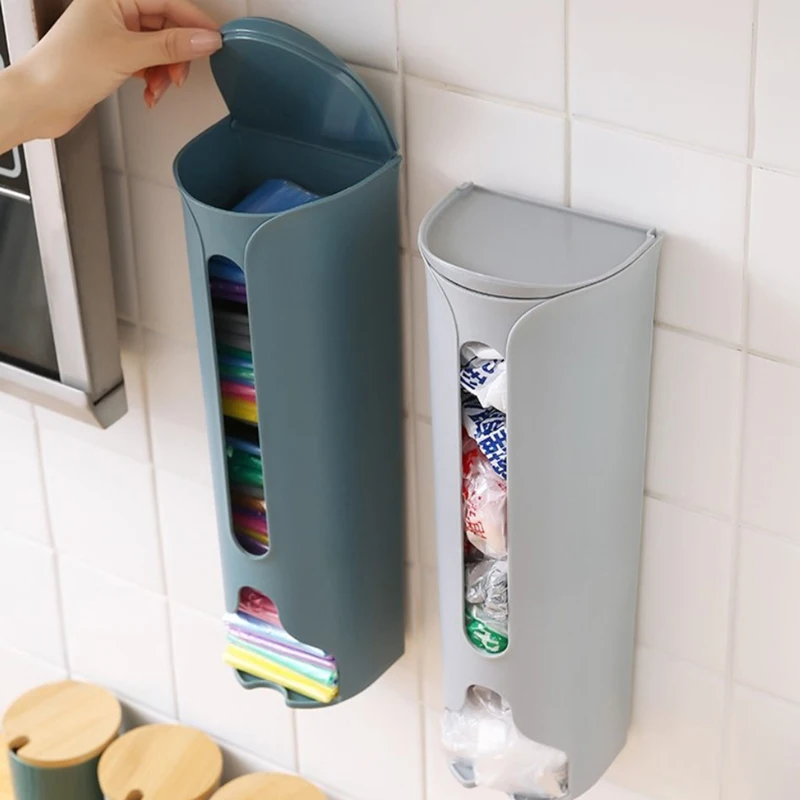 

Мусорный мешок, коробка для хранения артефакта, кухонный коллектор пластиковый пакет, настенный Съемный удобный, для чистки однотонный чех...