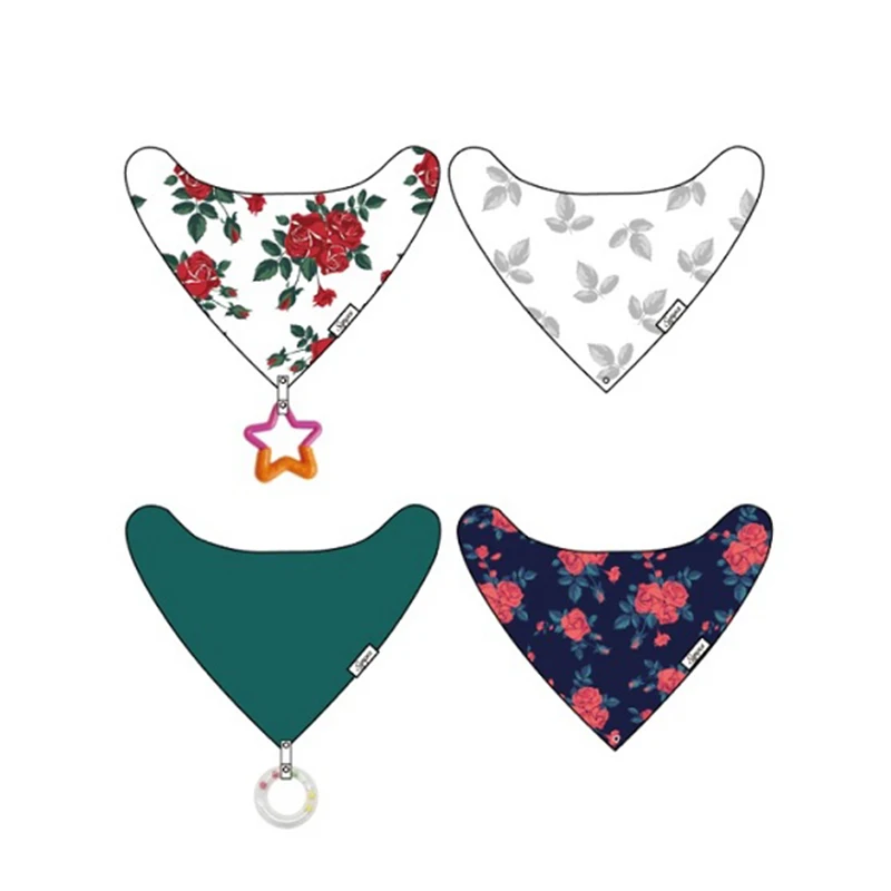 

4 шт., детский хлопковый нагрудник с принтом в виде динозавра