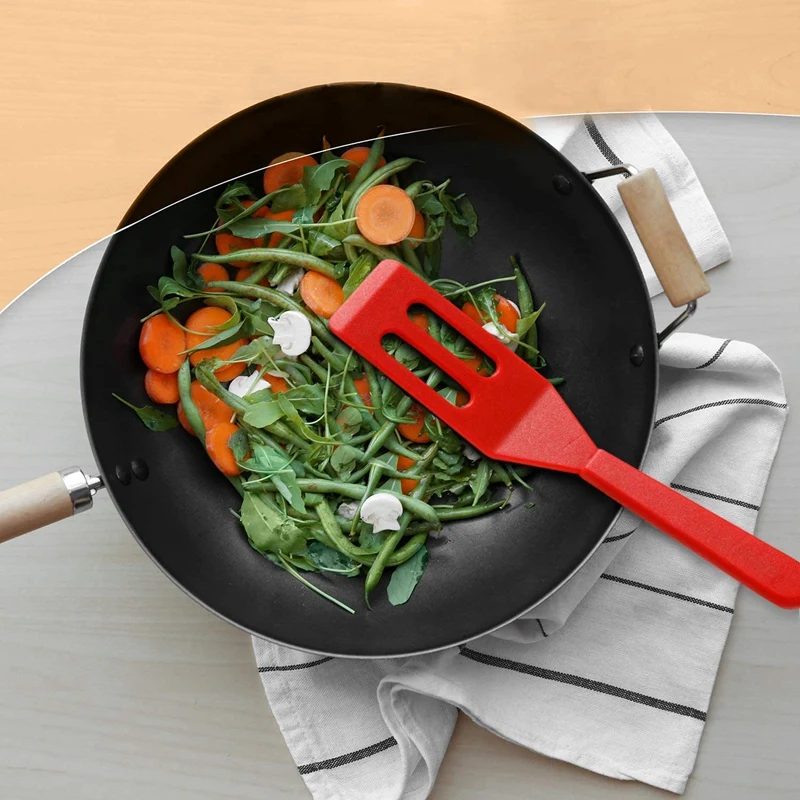 Silicone Serving Spatula Heat Resistant Turner Slotted For Nonstick Cookware Cooking Baking(Red 4 Pcs) | Дом и сад