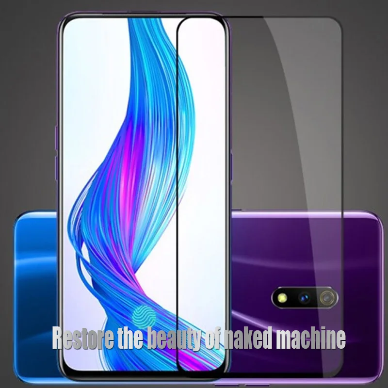 2 в 1 полное покрытие Защитное стекло для Realme 3 Pro 3i защита задней камеры против