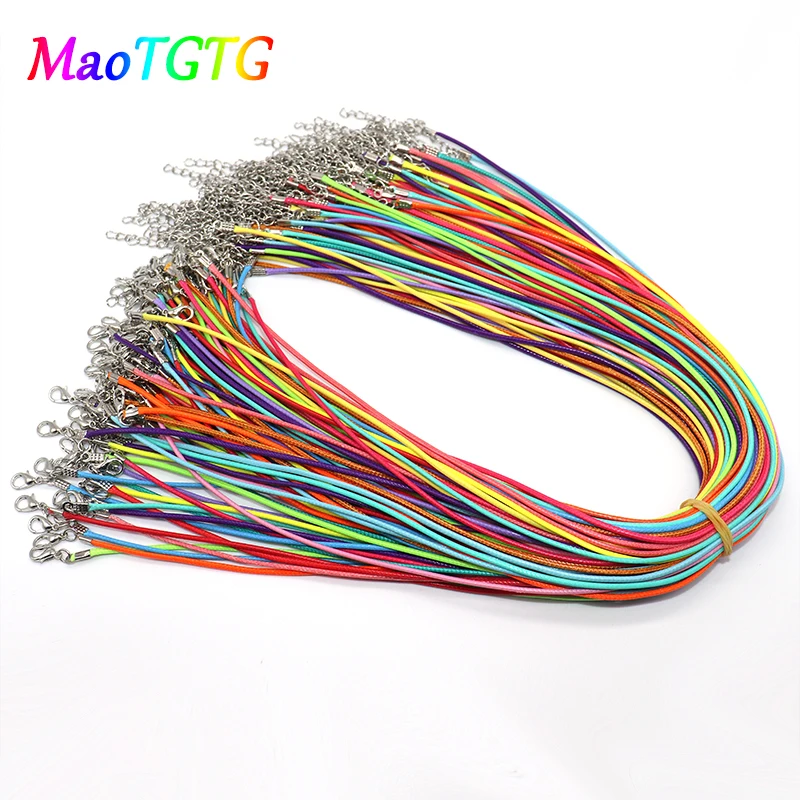 Цветной кожаный шнур 10 шт./лот 1 5 мм регулируемый плетеный разноцветный Ювелирная