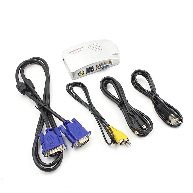 Универсальный адаптер NTSC PAL VGA для ТВ AV RCA конвертер видео переключатель коробка