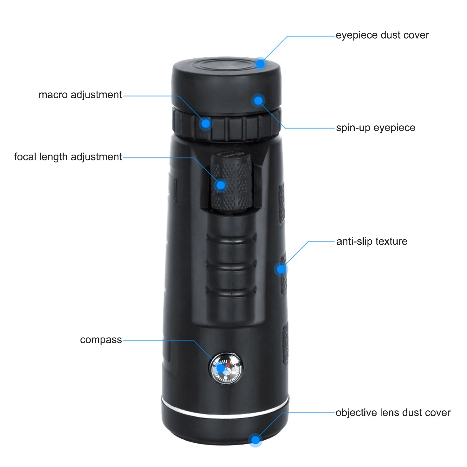 

40X60 Telescope Monocular Monocular Binoculars Clear Weak Night Vision Pocket Telescope with Smart Phone Holder for Camping