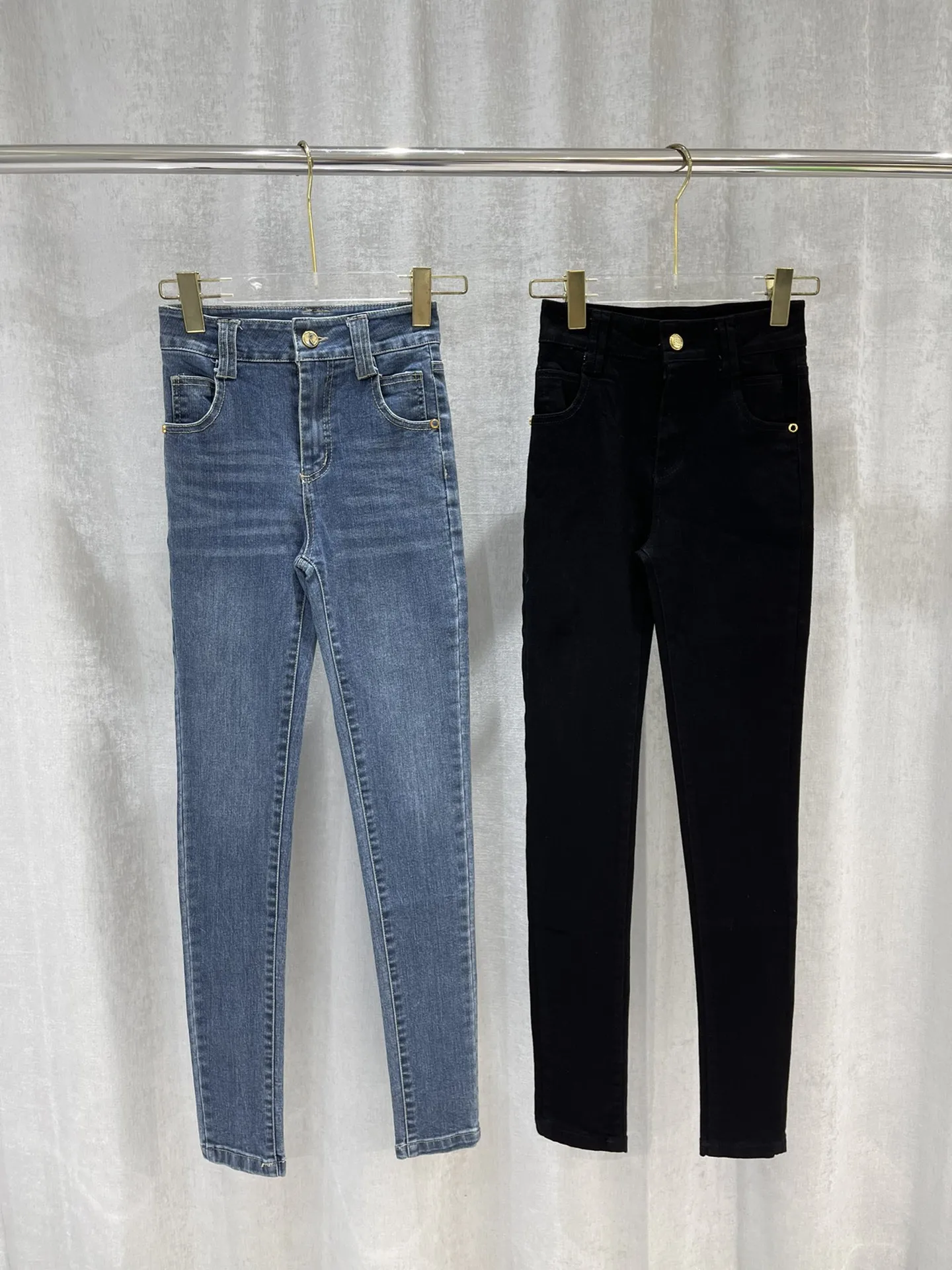 

Новинка весна-осень 2021 облегающие эластичные ретро брюки с маленькими ногами женские джинсы в девяти точках