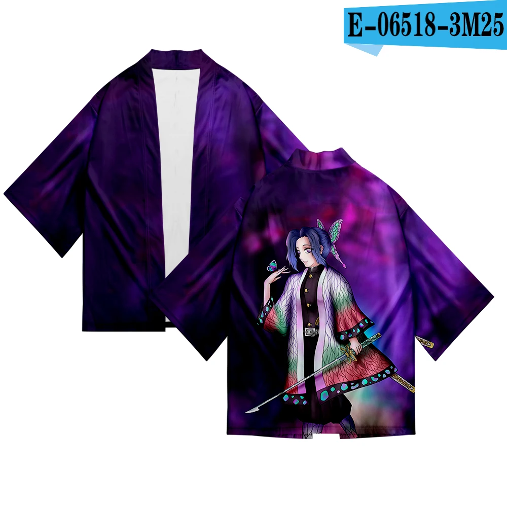 Kimonos японское женское кимоно Аниме демон Slayer то же кимоно кардиган для костюмированного представления пара кимоно юката лето осень Ориент кимоно - Цвет: 3D