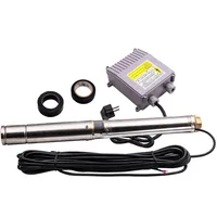 Deep Well Water Pump Stainless Steel Tank 230V 39m 3800 L/h 370W & Cable 2850RPM