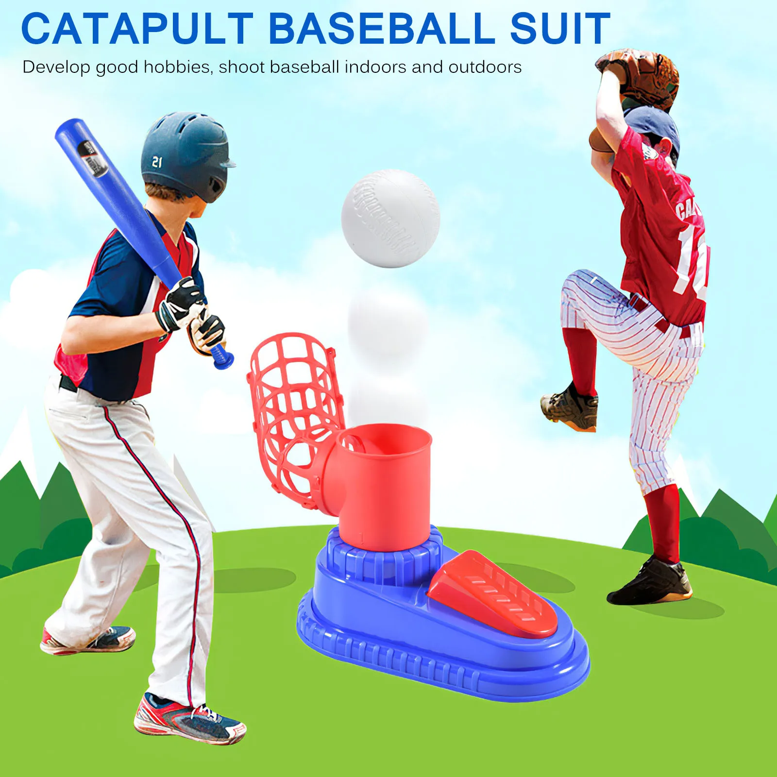 

Baseball Launcher Toy Good Workmanship Children Baseball Training Toy Portable Sports Baseball Toy for Boys Girls Outdoor
