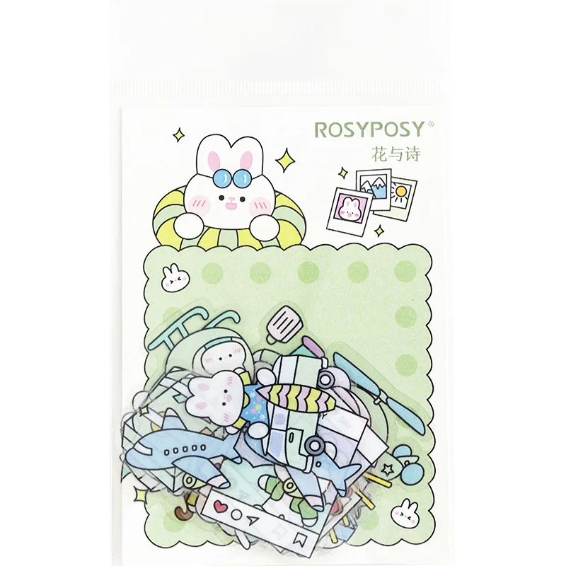 

40PCS/lot Kawaii Cute Explosion Series Fun cartoon pattern student hand account Sticker Student Decoration Label Stationery Gift