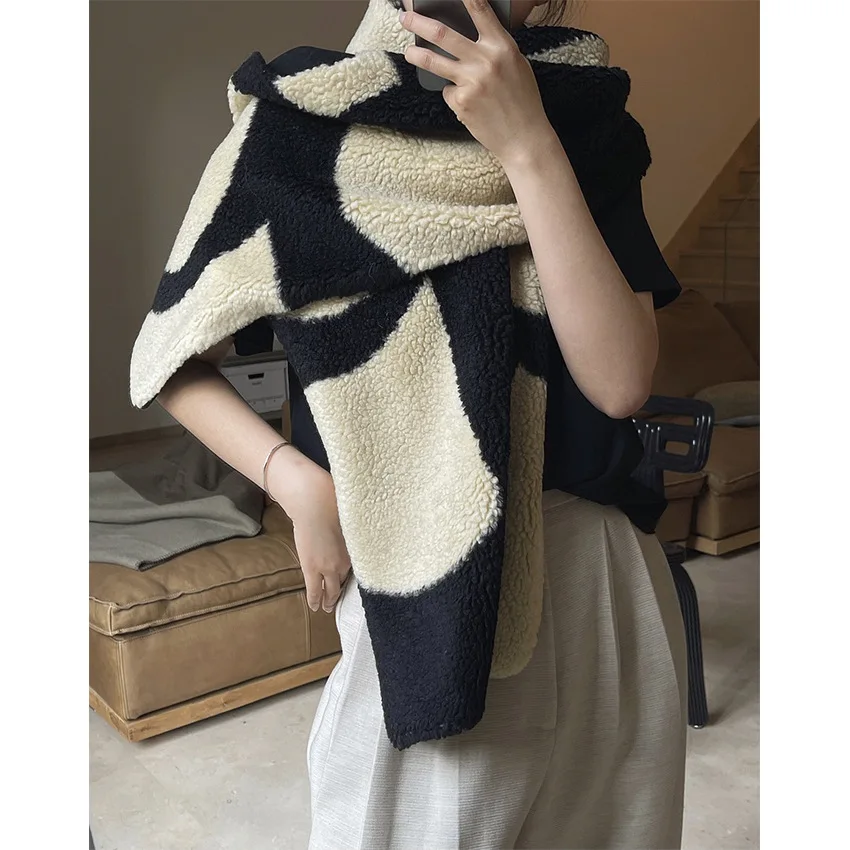 

Artistry Wool Fleeced Scarf Women Fashion Winter Thick Scarves Shawl