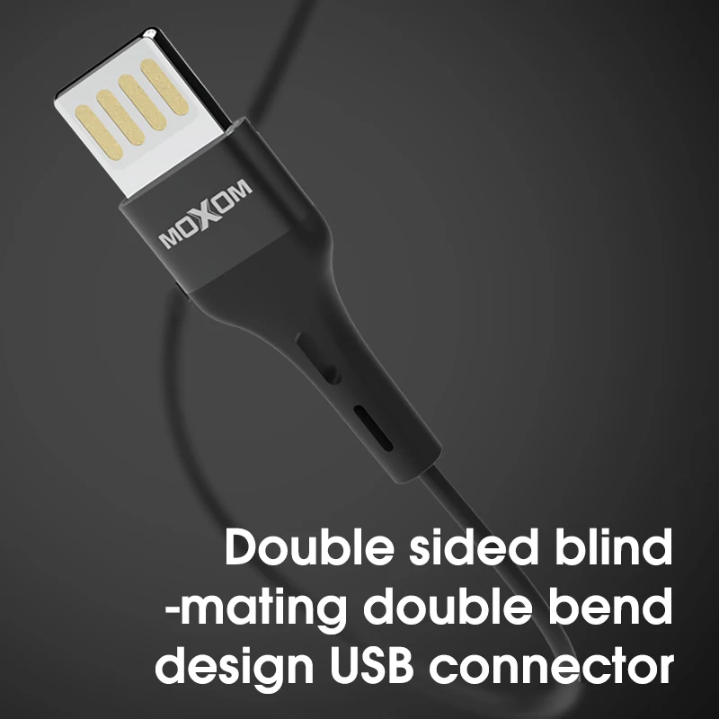 USB-кабель для быстрой зарядки MOXOM 0 2 м iPhone X 8 7 кабель Micro USB Type C Samsung S9 S8 Прямая