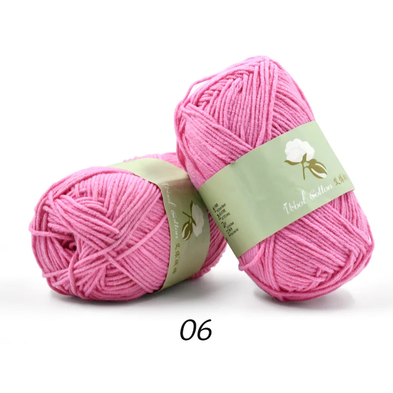 06 30pcs Пряжа для вязания хлопок приятная для кожи ручная пряжа lana trapillo para tejer нить для вязания крючком 30/Лот - Цвет: 06 30pcs