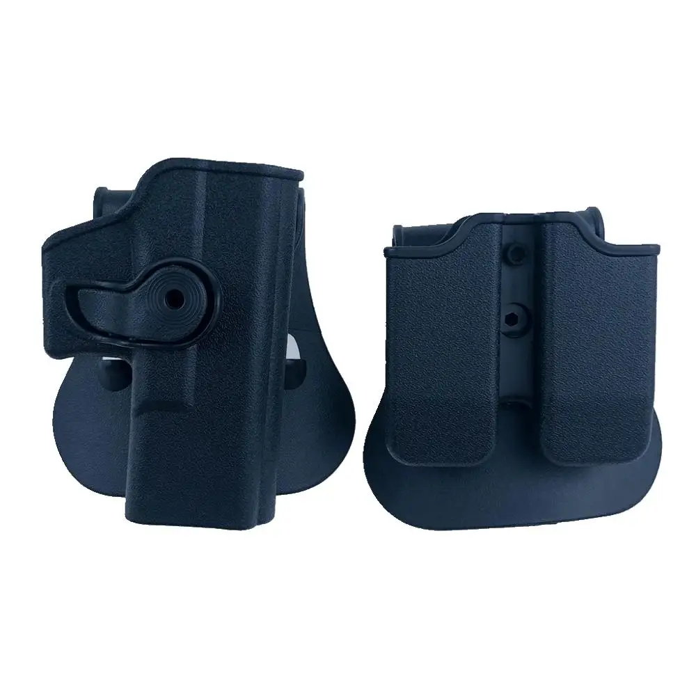

Tactical Gun Holster for Glock 17 18 19 22 26 31 Airsoft Pistol Case Hunting Right Hand Waist Gun Case with Magazine Pouch
