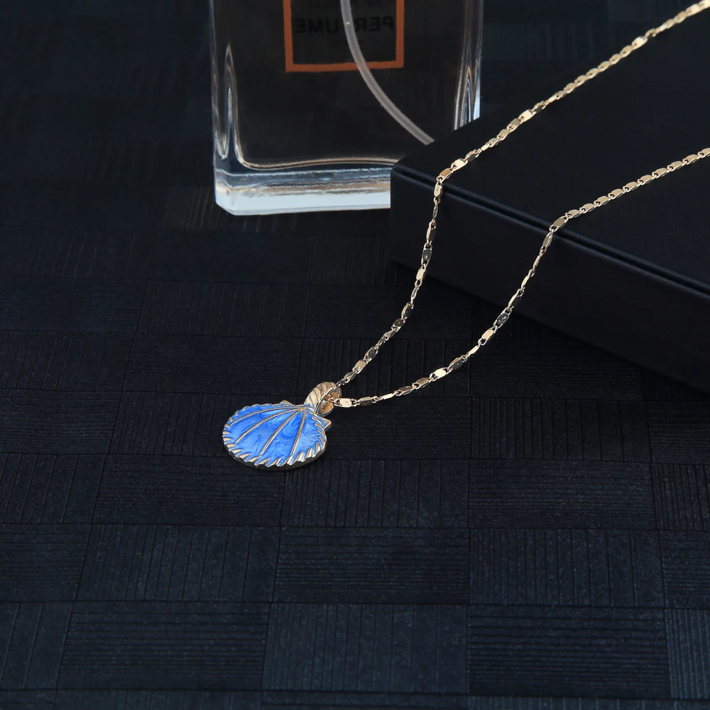 

Ocean Style Enamel Small Shell Pendants Necklaces for Women Girl Holiday Sea Jewelry Femme Bijoux Colar Trinket Colliers