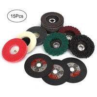 4 inch nylon fiber flap disc wool felt polishing wheels 100mm grinding wheel for metal grinder polishing disc dremel accessories
