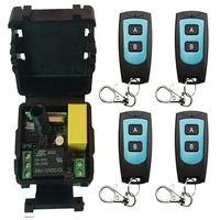 433 mhz ac 220v wireless remote control system wireless lighting switch 1 ch relay module receiver waterproof transmitter
