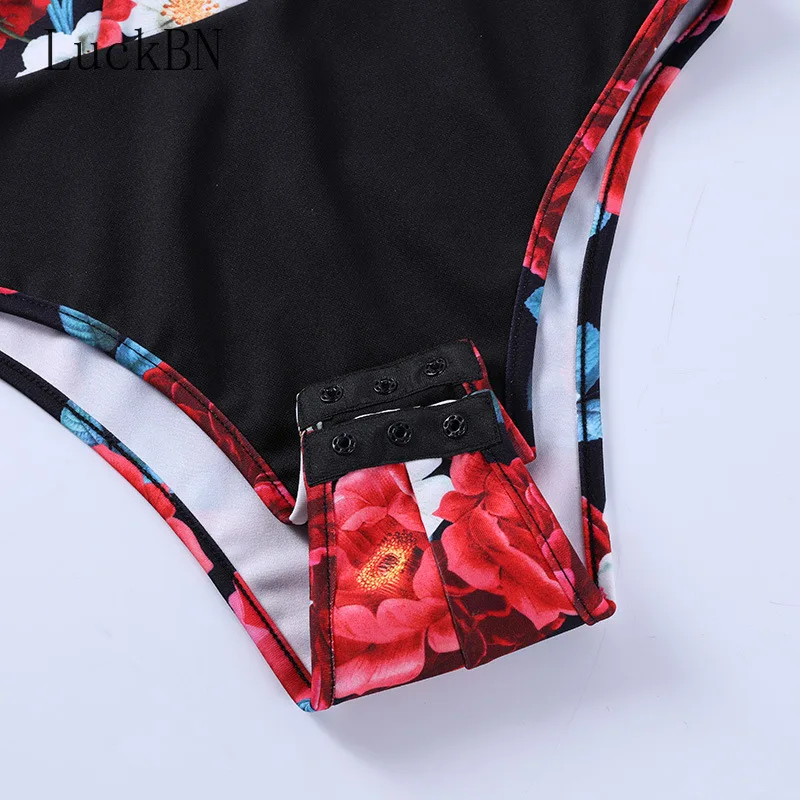 

Spring Elegant Boho Print Bodysuits Rompers Women Jumpsuits Puff Sleeve Skinny Sexy V-neck Bodies Ladies Casual Overalls2021