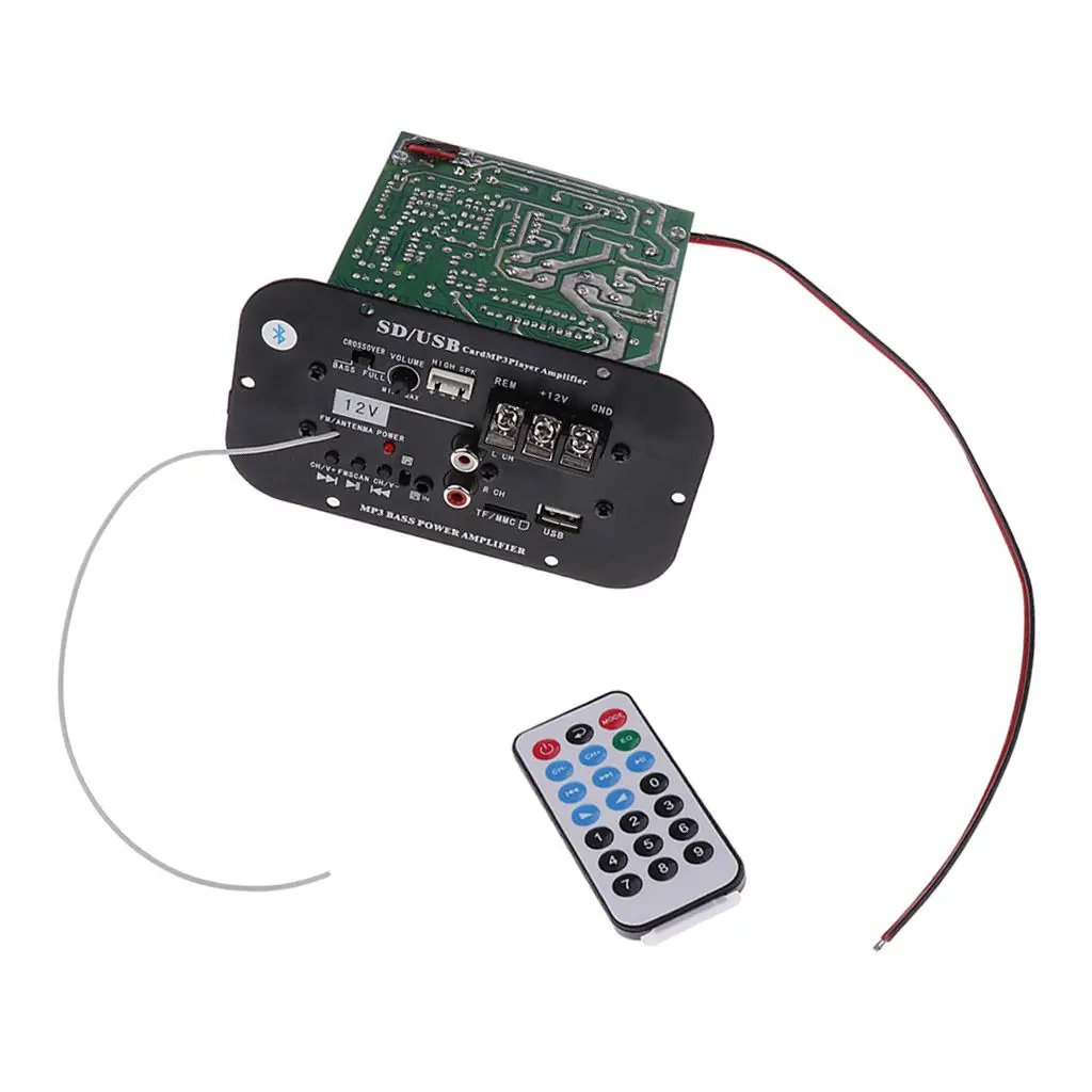 

DC 12V / AC110V-220V 80W Bluetooth автомобильный сабвуфер Hi-Fi усилитель басов