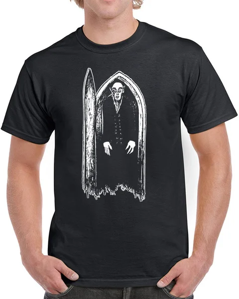 

Nosferatu Mens T-shirt Scary Movie Vampire Horror Villain Classic Silent New 100% Cotton Letter Printed T Shirts Top Tee