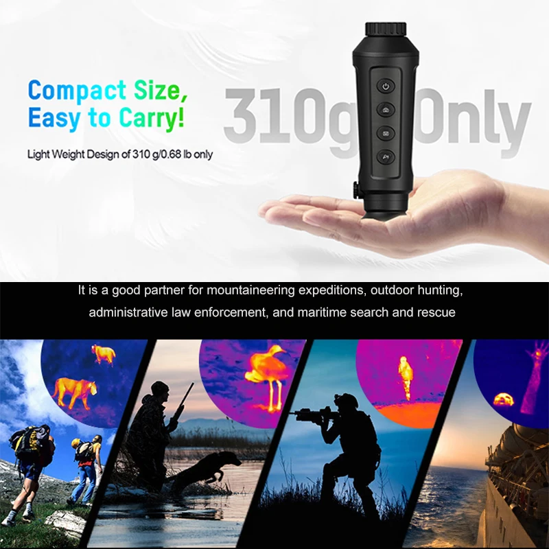 Инфракрасная тепловая камера ручной тепловизор для охоты обнаружения дальнего