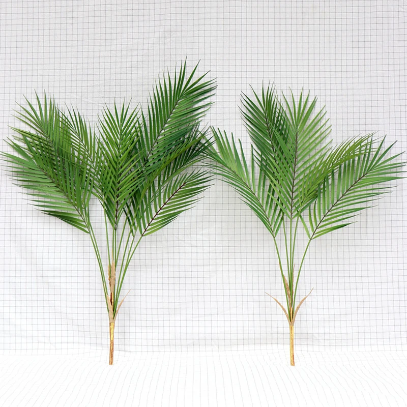 

Artificial Leaves Palm Trees Tropical Plastic Plants Large Ground Plant Palm Tree Home Garden Fake Botanic Wedding Decor 88 Cm