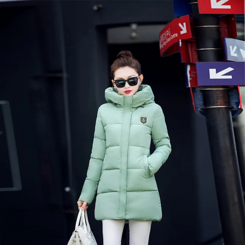 

New Winter Jacket Female Parka Coat Feminina Long Down Jacket Plus Size Long Hooded Down Cotton Cotton Coat Jacket Women