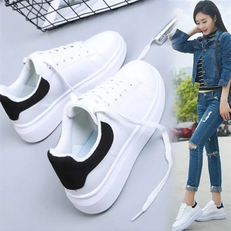 Женская обувь; zapatillas muje; белые кроссовки на платформе; женская брендовая спортивная обувь для бега; женские кроссовки из натуральной кожи; scarpe donna