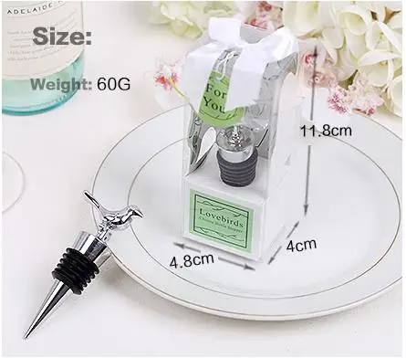 Любовь птица бутылка вина пробка в подарочной коробке Свадебная вечеринка