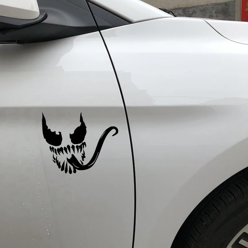 

Car Stickers Venom Face Funny Trunk Bumper Decoration Decal Car Decoration Personality Pvc Car Decal Black/white,16cm*13cm