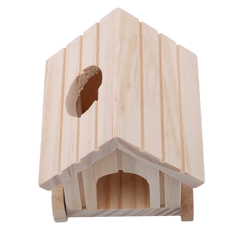 Новейший дизайн из натурального дерева хомяк дом игрушки клетка украшение