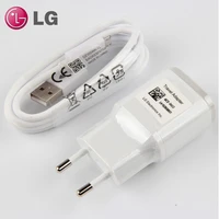 original lg g5 eu plug fast travel wall charger usb cable for lg nexus g5 v30 v20 g6 f800 f700 h860n h990n mcs h05wd with type c
