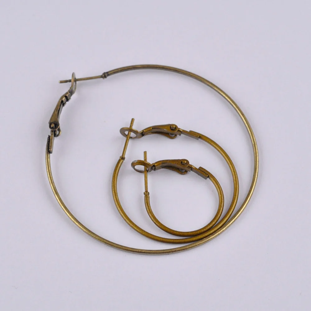 500 шт античная бронза 50 мм Серьги-кольца круглые серьги ювелирные изделия