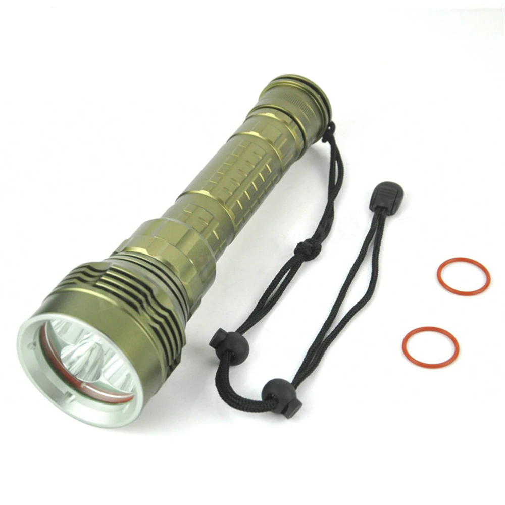 Светодиодный фонарик BORUiT 5 * XM L2 для подводного плавания мощный подводный фонарь