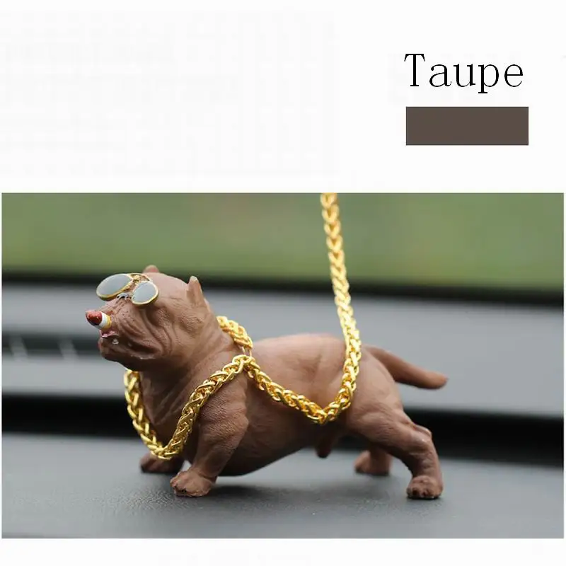 Taupe 1 шт., яркий орнамент для автомобиля собаки, резиновая кукла для собаки, Милая модель собаки, ограниченная серия, автомобильный декор, аксессуары для интерьера, универсальные - Название цвета: Taupe