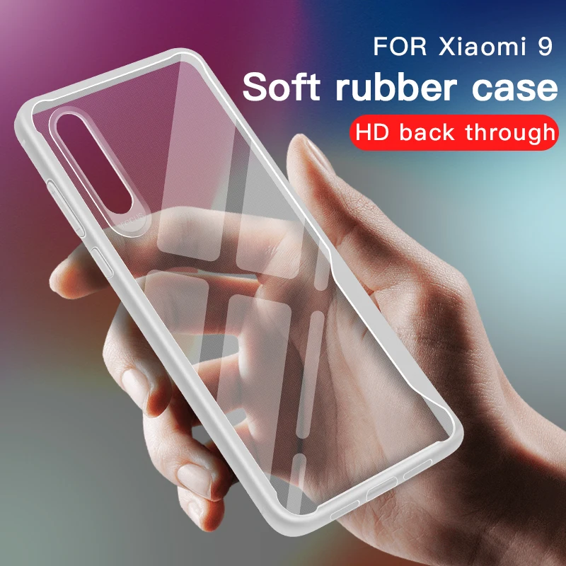 Противоударный чехол для телефона Xiaomi A3 Note 10 9 Pro 8 Lite Redmi 9S 8T 7 6 9T 8A 7A прозрачная