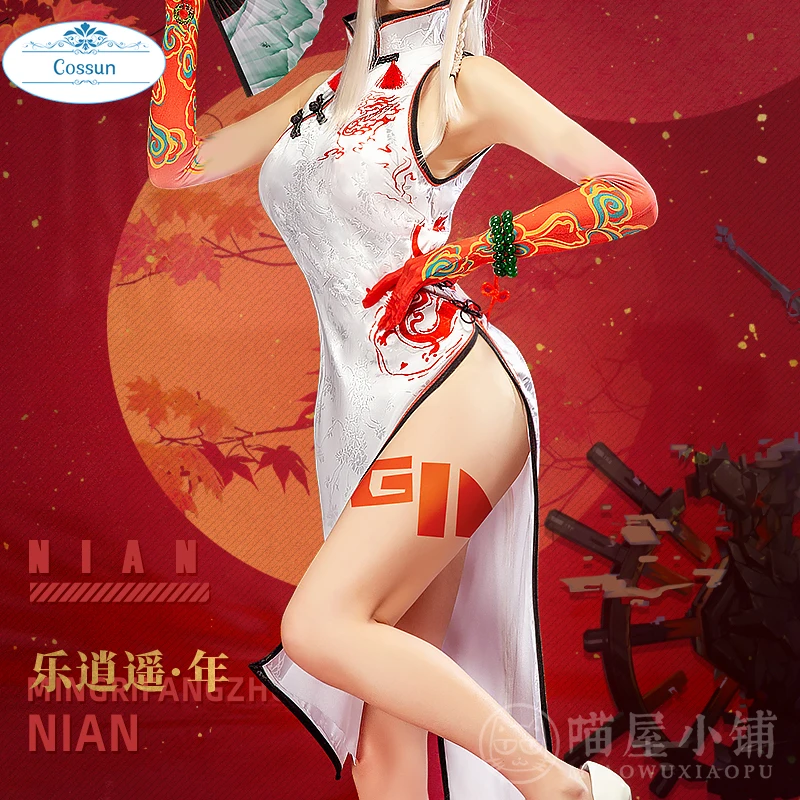 

Популярный костюм Рыцари из игры Le Xiaoyao Nian косплей в китайском стиле сексуальный костюм Чонсам из игры аниме Полный женский комплект предва...