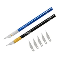 lmdz stainless steel scalpel tool kit non slip blade mobile phone pcb diy repair cutting tool animal sculpture hand tool