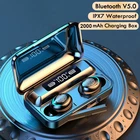 TWS-стереонаушники F9 с поддержкой Bluetooth и зарядным футляром на 2200 мА  ч