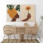 Скандинавский постер и печать африканских Бохо королевы черной женщины настенное искусство абстрактная картина на холсте Печать Настенная картина для декора гостиной