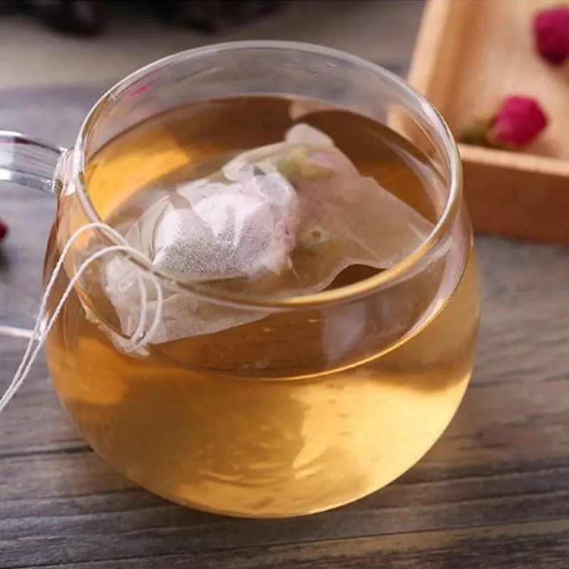 100 шт./лот 7*9 см пустые чайные пакетики из кукурузного волокна пищевой PLA