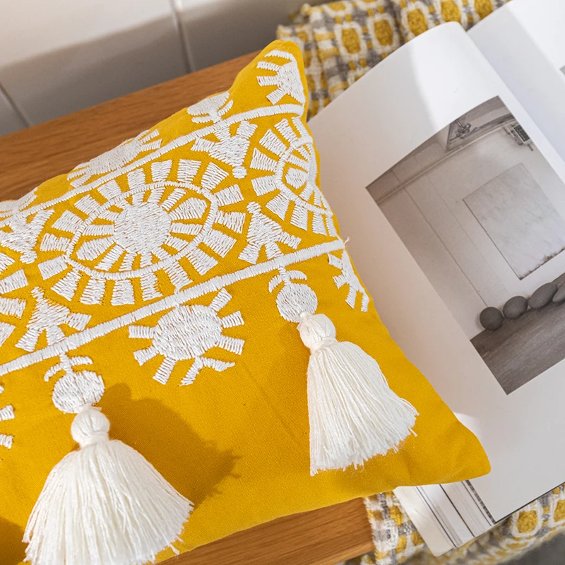 Наволочка для подушки 45x45/30x50 см хлопковая наволочка в стиле бохо с золотой