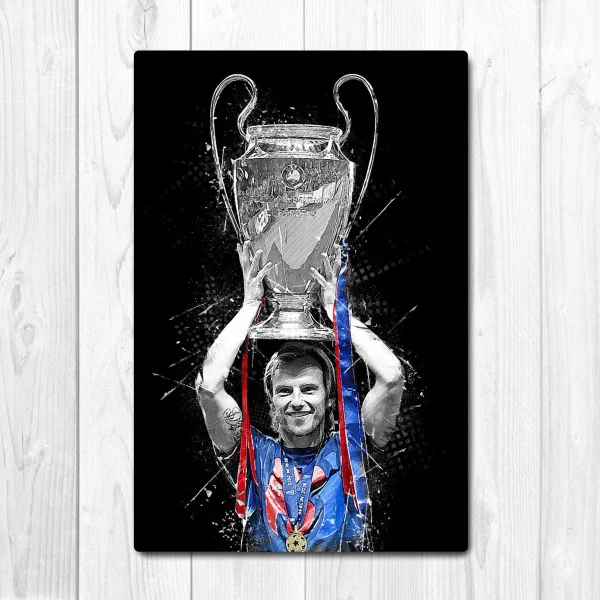 Новый Иван ракитис футбол игрок искусство Настенный декор жестяной знак