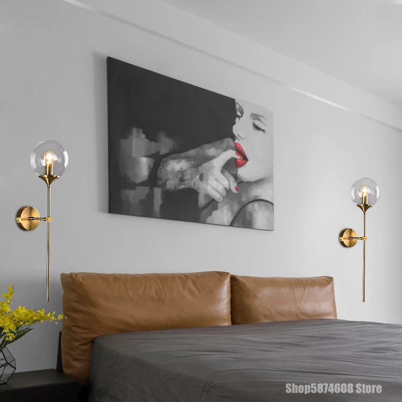 Современный стеклянный настенный светильник светодиодный s для дома