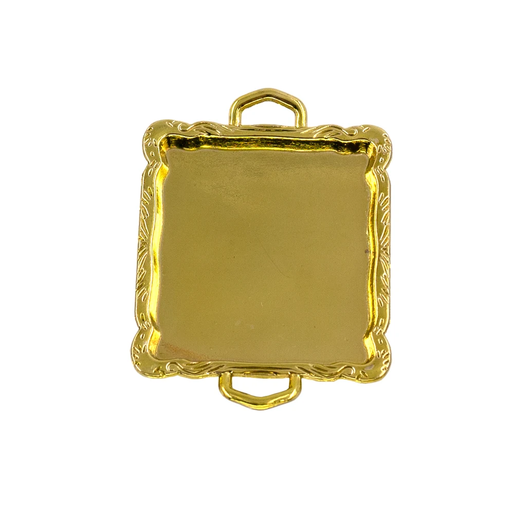 Миниатюрные аксессуары для кукольного домика миниатюрный металлический поднос