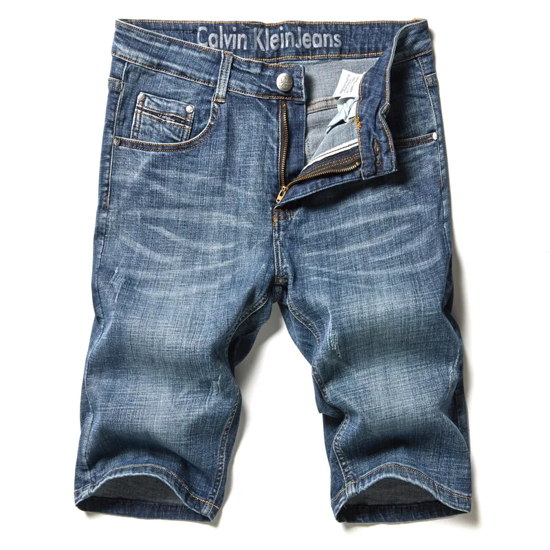 

Luren Jeans for Men Summer Middle Pants Fifth Pants Cotton Casual Stretch Pants Foreign Trade Brand Men's Cross-border