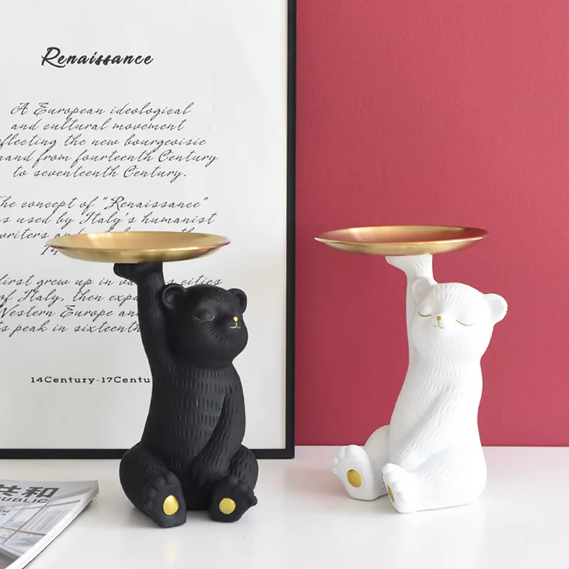 Домашний декор медведь стойка для хранения украшений украшения дома предметы