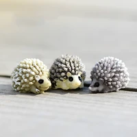 6pcs mini hedgehog figurine miniature cute animal fairy garden decor micro landscape succulent diy bonsai accessory ornaments