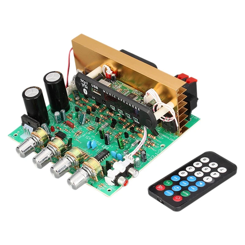 

Bluetooth Amplifier Board 3X80W 2.1 Channel Subwoofer Amplificador Audio Board with Aux Fm TF U Disk Home Theater Diy