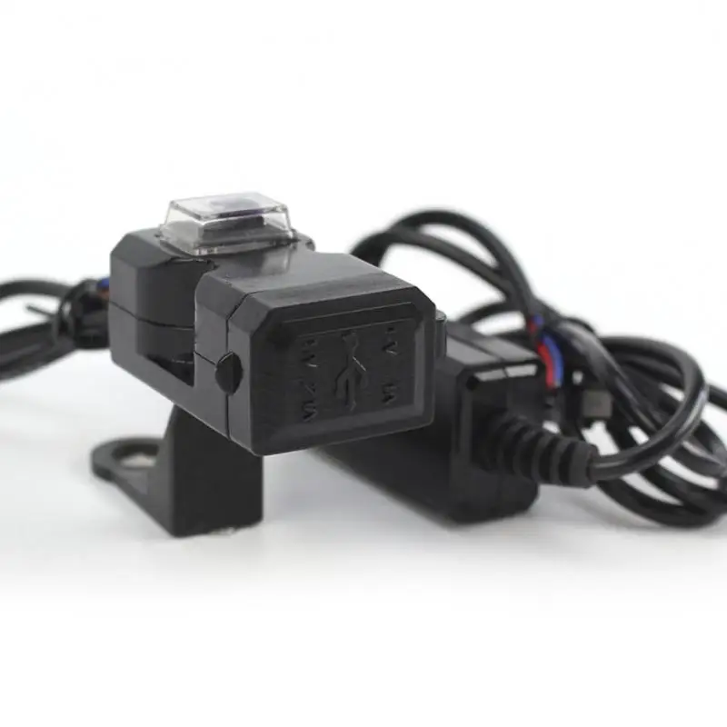 Electric Car 12-24V Motorcycle Mobile Phone Charger Dual Port USB Waterproof CD-3021 Switch And Mounts Dropshipping | Автомобили и